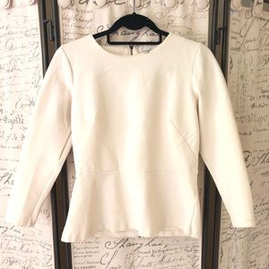 Brand new J. Crew white top with zipper on back